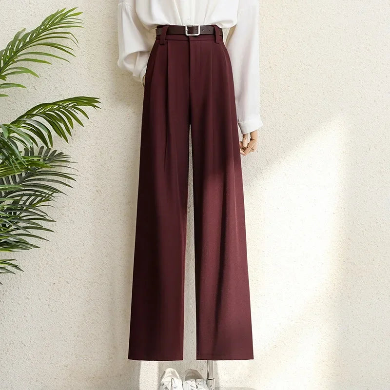 Women’s High-Waisted Pleated Wide-Leg Trousers