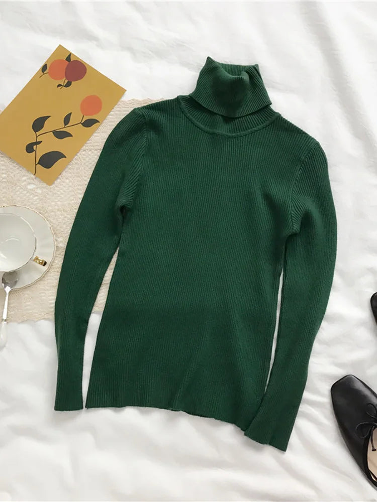 Women’s Turtleneck Slim Fit Knitted Pullover