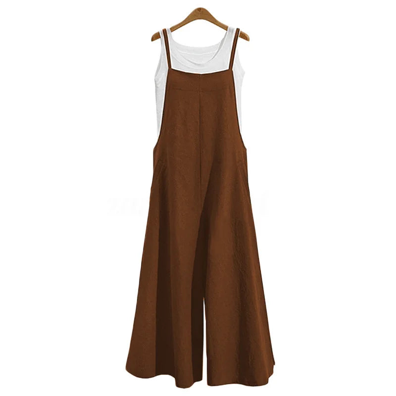 Women’s Casual Strap Wide-Leg Jumpsuit
