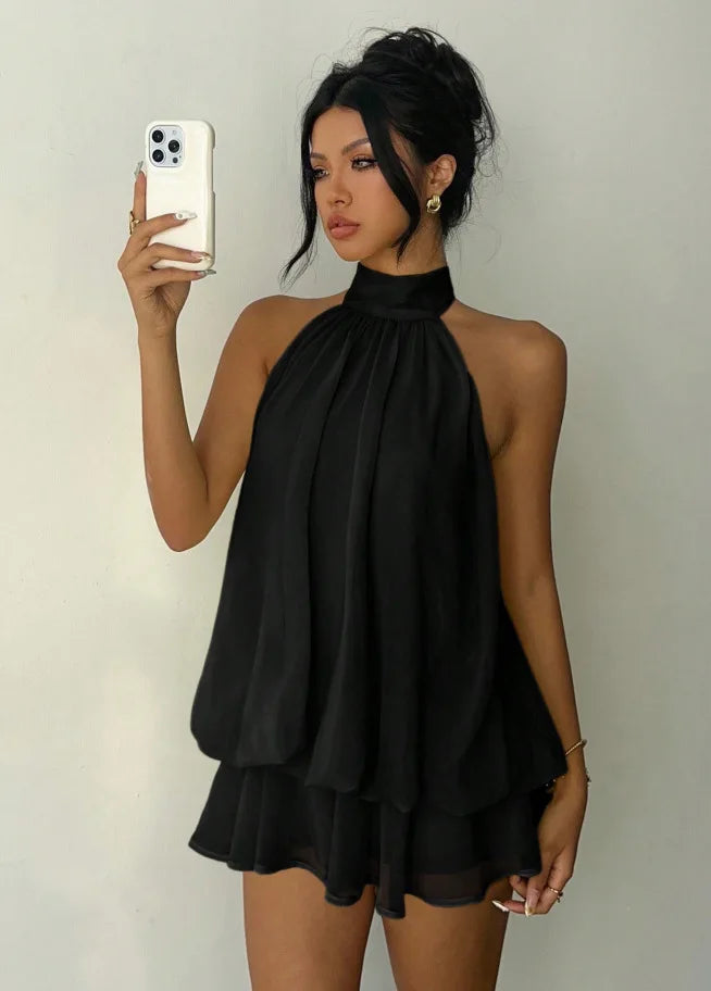 Slim Fit Tie Waist Summer Vacation Dress