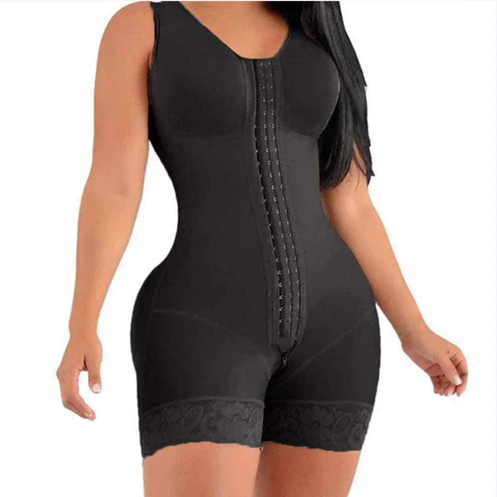Full Body Shaper High Compression Shapewear Girdle With Brooches Bust For Postpartum Slimming Belly Fajas Colombianas