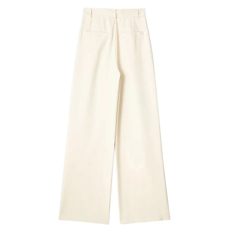 Women’s High-Waisted Wide-Leg Formal Trousers