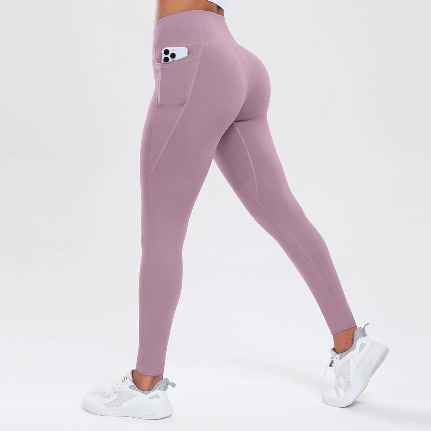 Yoga Pants with Pockets for Women Tummy Control Butt Lifting Sports Tights Slim Elastic Workout Leggings Casual Sportswear