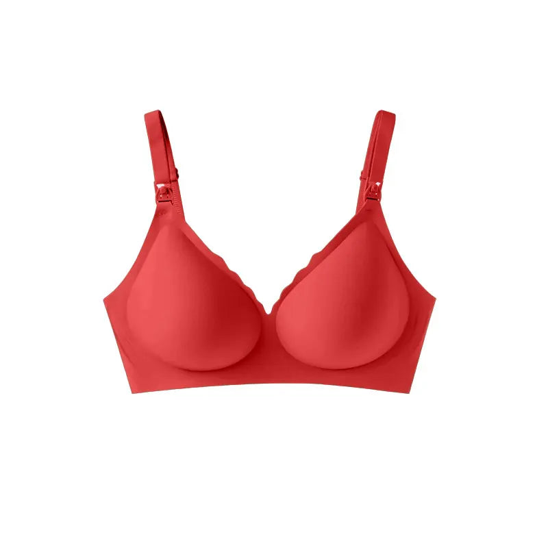 Seamless Wire-Free Breastfeeding Bra with Removable Pads
