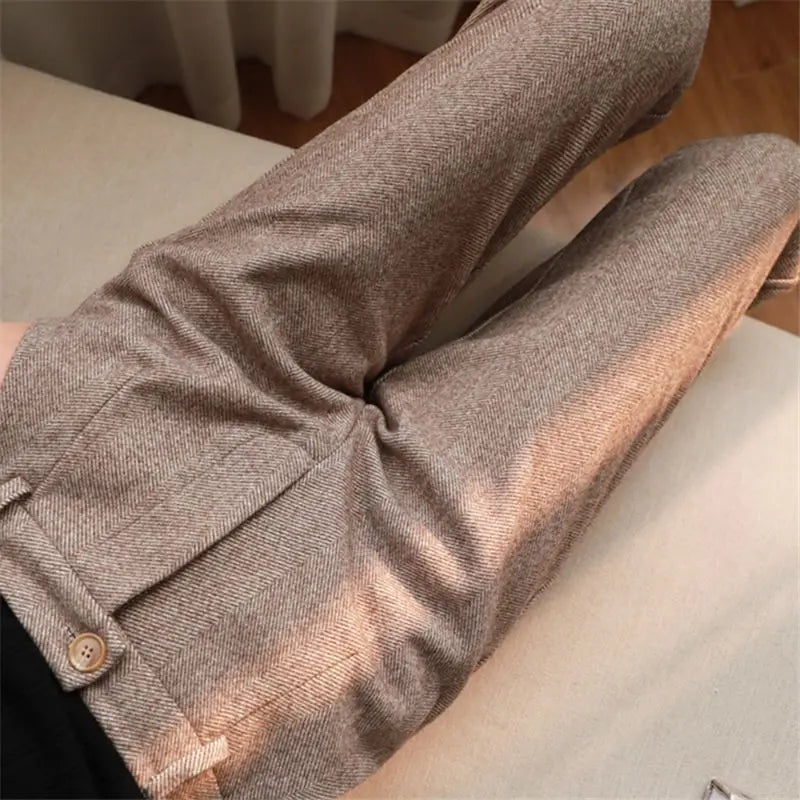 Women’s High-Waist Khaki Harem Pants