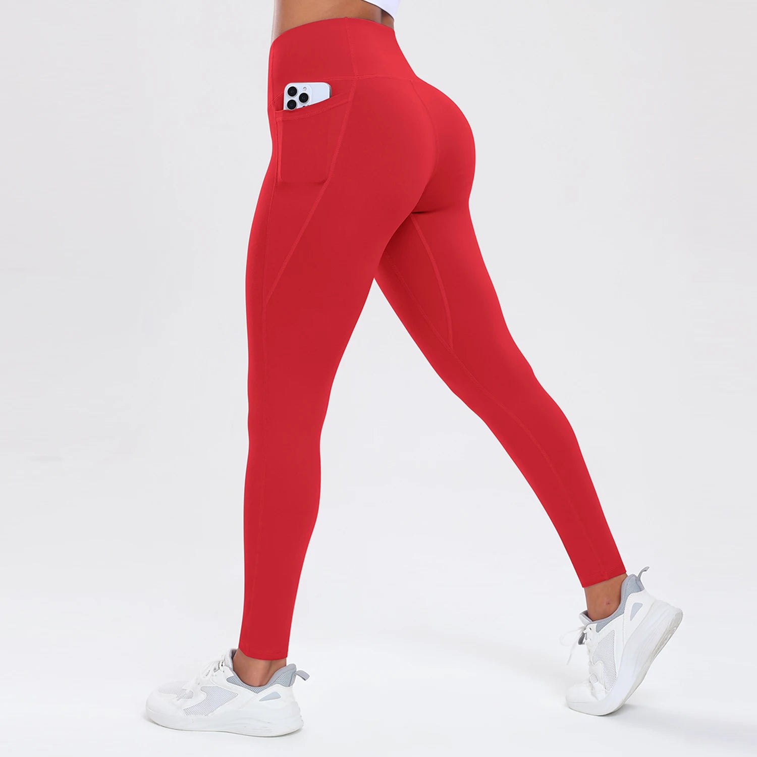 Yoga Pants with Pockets for Women Tummy Control Butt Lifting Sports Tights Slim Elastic Workout Leggings Casual Sportswear