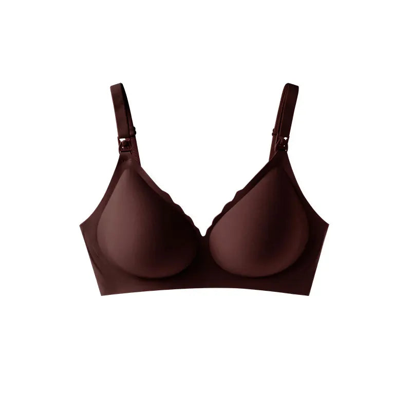 Seamless Wire-Free Breastfeeding Bra with Removable Pads