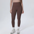 Summer Breathable Peach Buttocks Yoga Pants Solid Color High Stretch Sports Leggings Gym Push Up Outdoor Running Yoga Pants