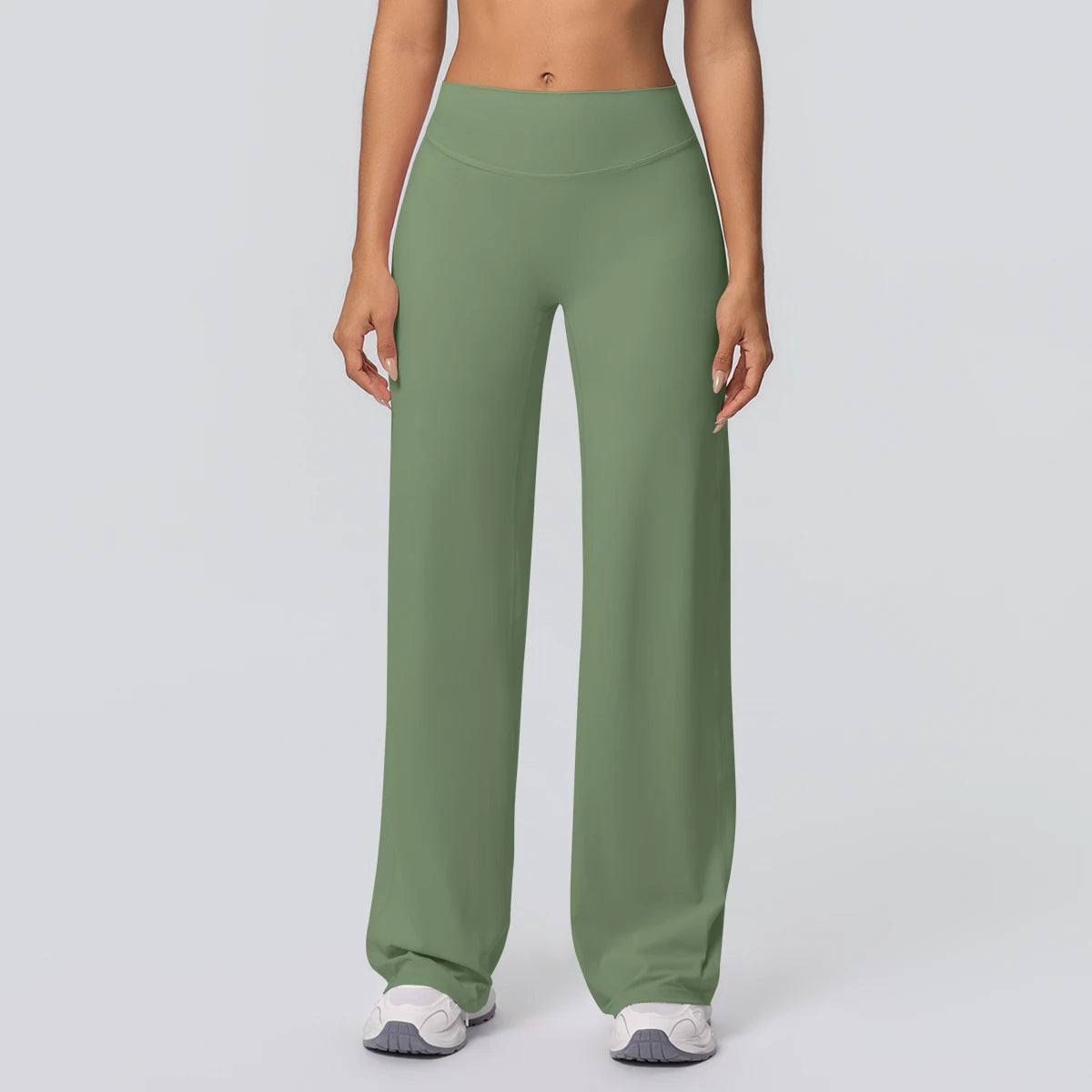 Woman Summer Breathable Wide Leg Yoga Pants Fitness Sports Running Cycling Solid Color Lifting Buttocks Gym Yoga Pants