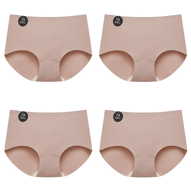 4-Pack Women’s Seamless Silk Briefs