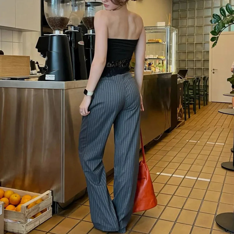 Women’s High-Waisted Wide-Leg Formal Trousers