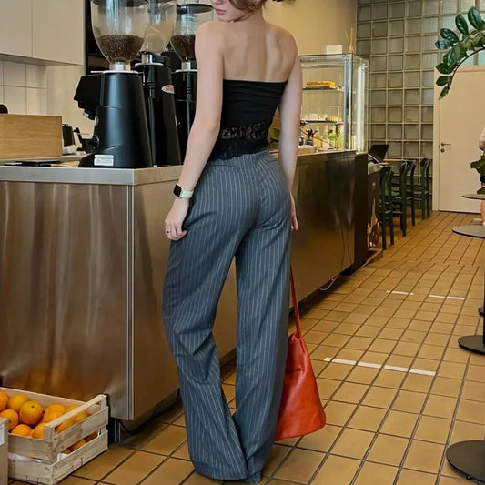 Women’s High-Waisted Wide-Leg Formal Trousers