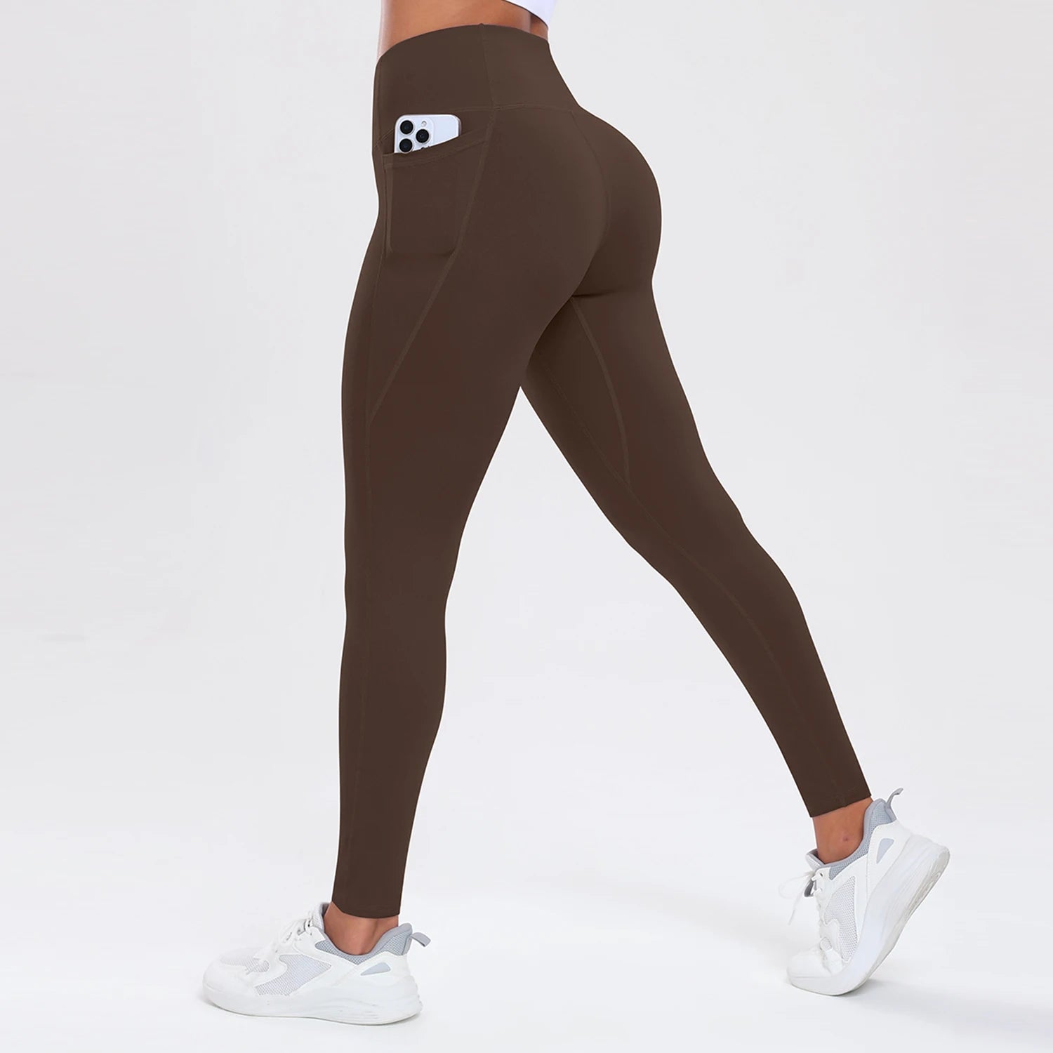 Yoga Pants with Pockets for Women Tummy Control Butt Lifting Sports Tights Slim Elastic Workout Leggings Casual Sportswear