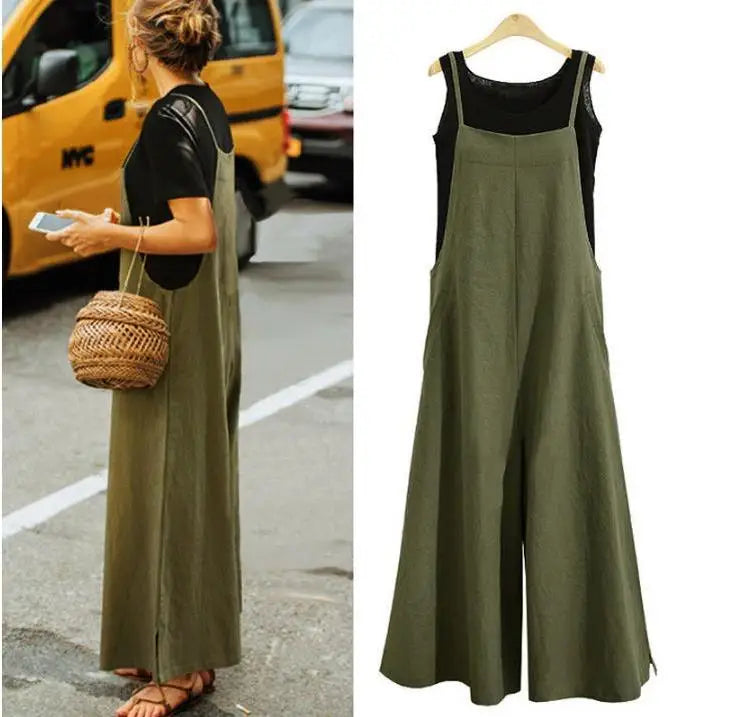 Women’s Casual Strap Wide-Leg Jumpsuit