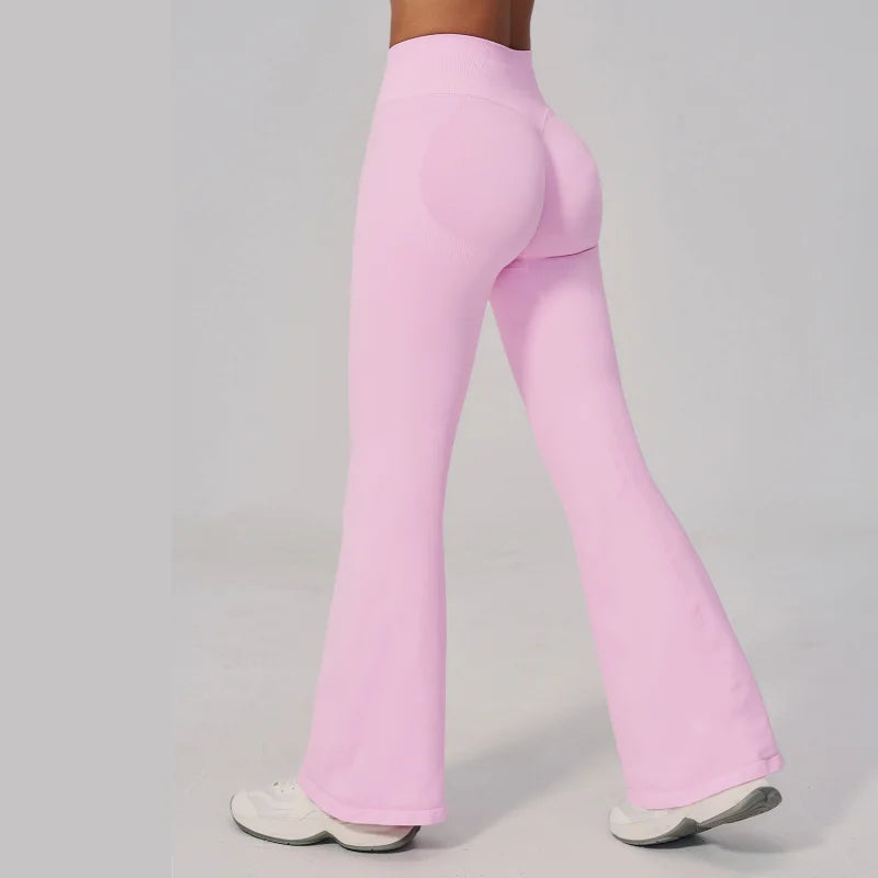 Yoga Pants High Waist Wide Leg Women Gym Clothes Woman Flare Leggings Straight Pants Fitness Bell-bottoms Workout Trousers