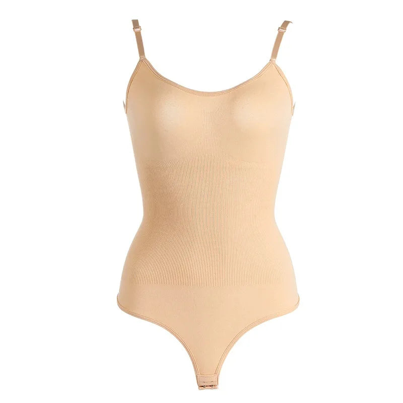 Female Seamless Shaping Bodysuit, Open Crotch Hip Lift Panties, High Waist Tummy Compression Corset, Sling Slim Body Shaper