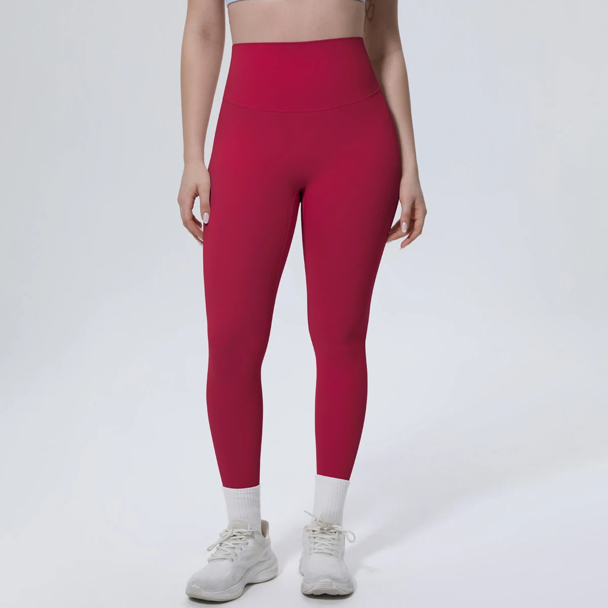 Summer Breathable Peach Buttocks Yoga Pants Solid Color High Stretch Sports Leggings Gym Push Up Outdoor Running Yoga Pants