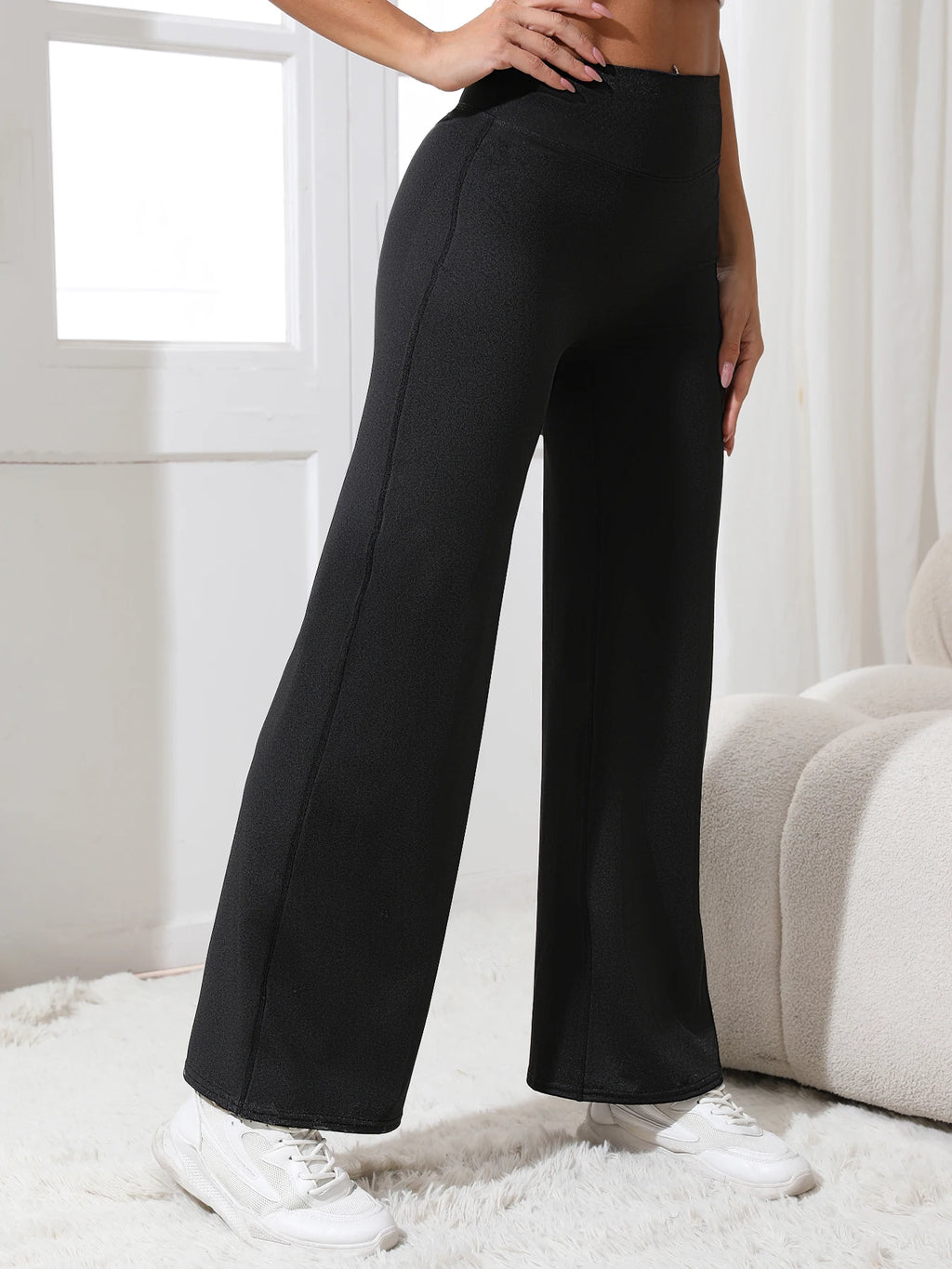 Yoga Pants Women High Waist Stretch Casual Soft Straight Leg Bottoms
