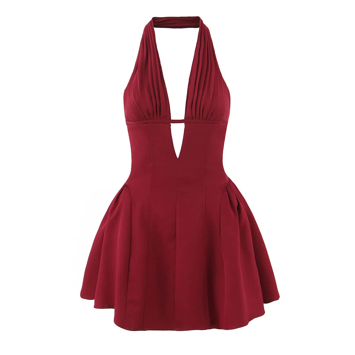 Women’s Retro Polka Dot Halter Mini Dress
