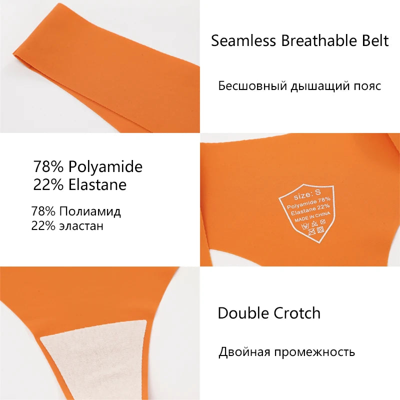3-Pack Women’s Seamless Ice Silk Thongs