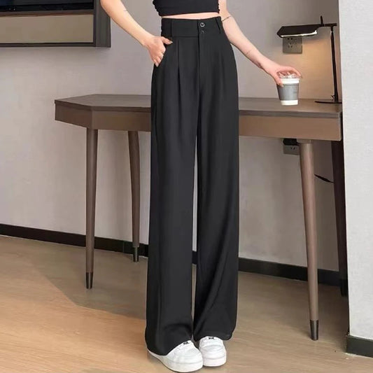 Women’s High-Waisted Straight-Leg Summer Trousers