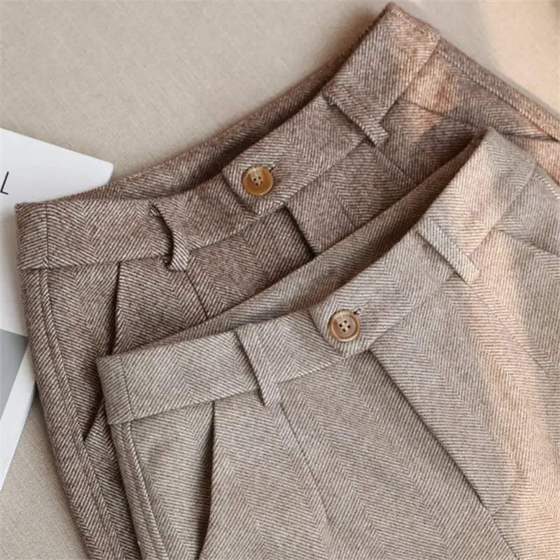 Women’s High-Waist Khaki Harem Pants