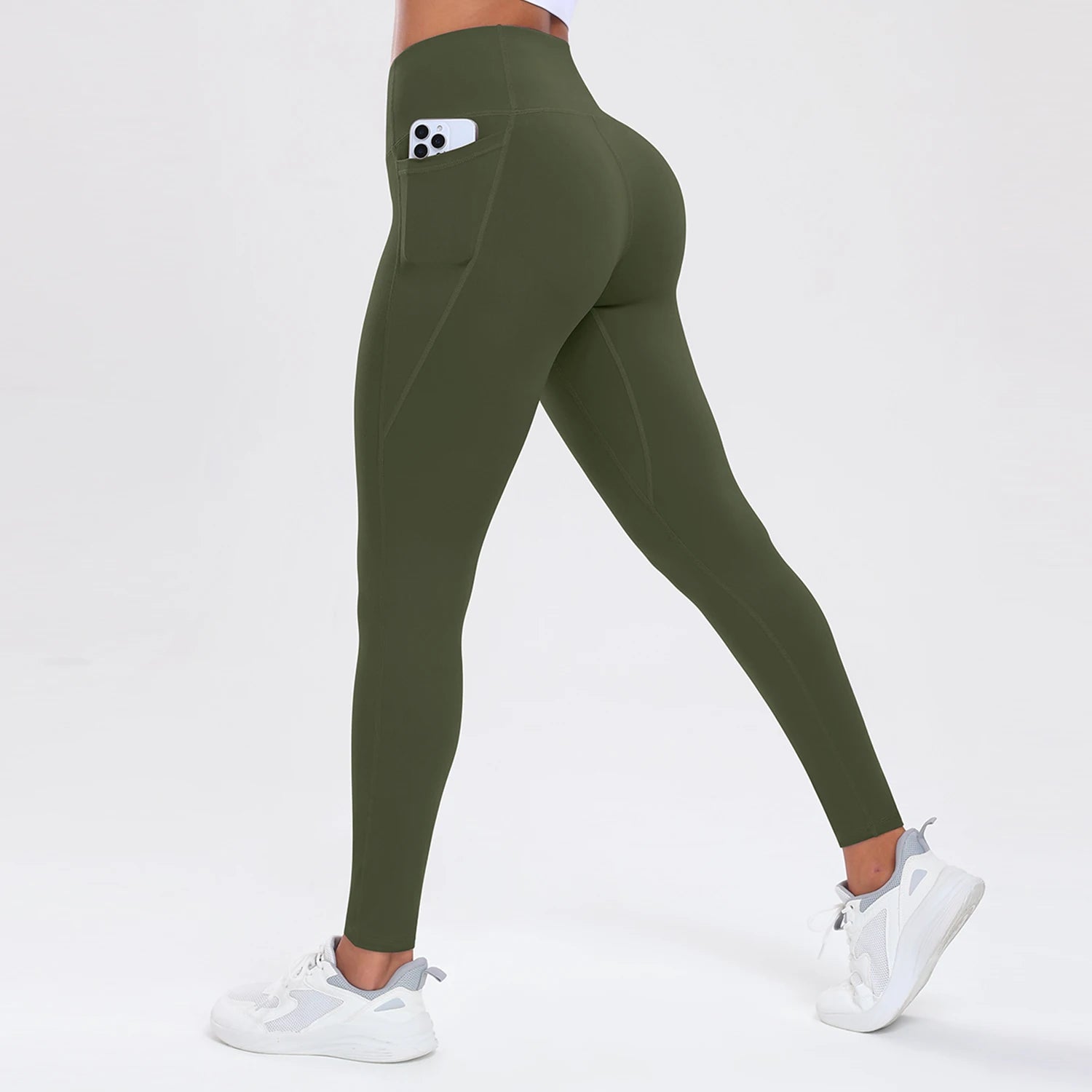 Yoga Pants with Pockets for Women Tummy Control Butt Lifting Sports Tights Slim Elastic Workout Leggings Casual Sportswear