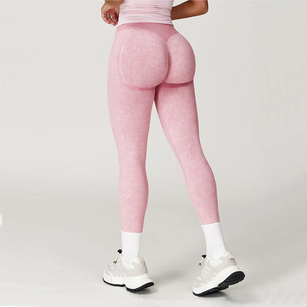 Yoga Pants Sports Leggings Women Seamless Sports Yoga Pant High Waist Ribbed Gym Clothes Fitness Workout Wear Scrunch Bum Tights