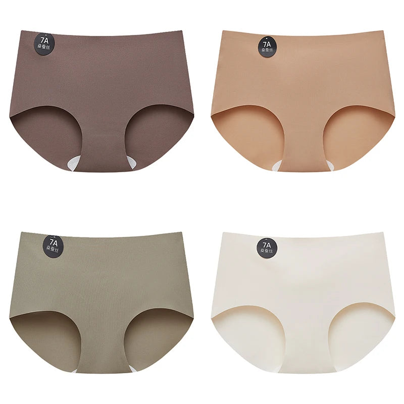 4-Pack Women’s Seamless Silk Briefs