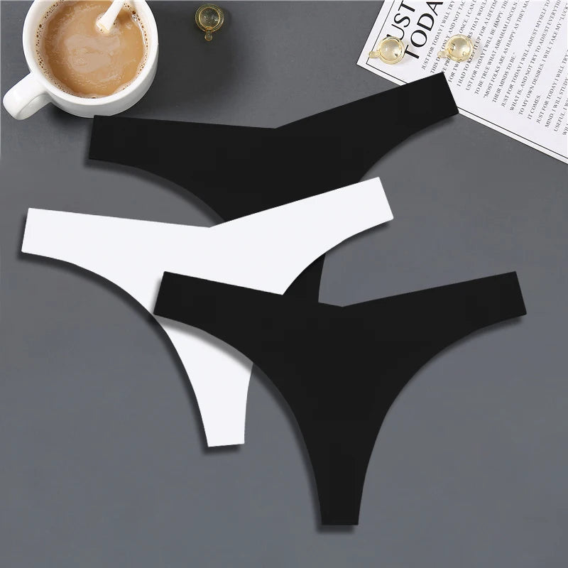 3-Pack Women’s Seamless Ice Silk Thongs