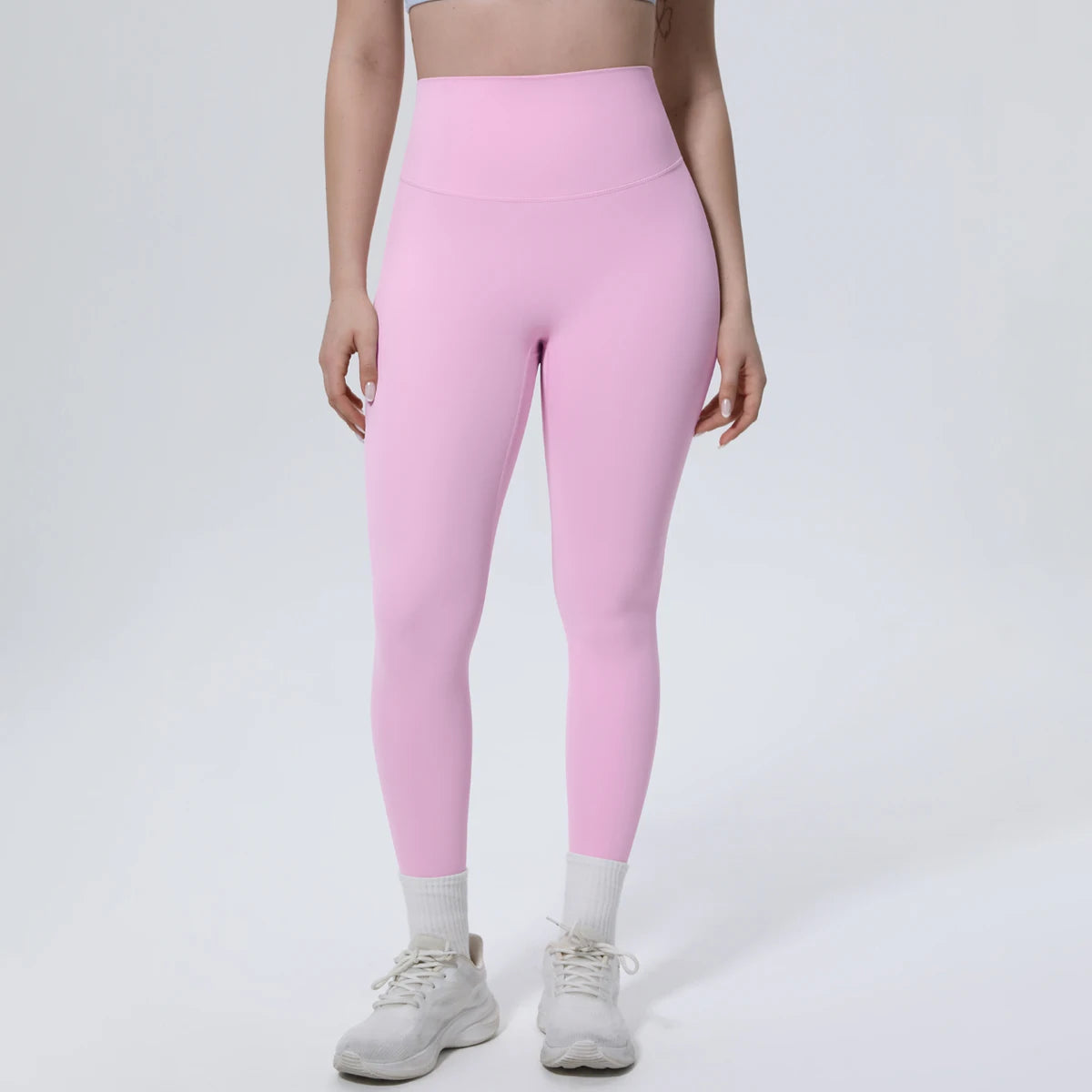 Summer Breathable Peach Buttocks Yoga Pants Solid Color High Stretch Sports Leggings Gym Push Up Outdoor Running Yoga Pants