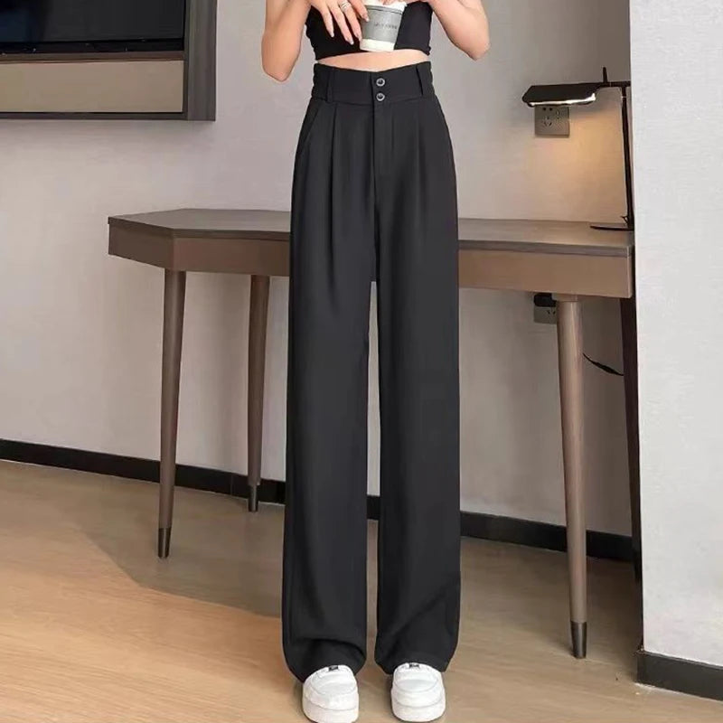 Women’s High-Waisted Straight-Leg Summer Trousers