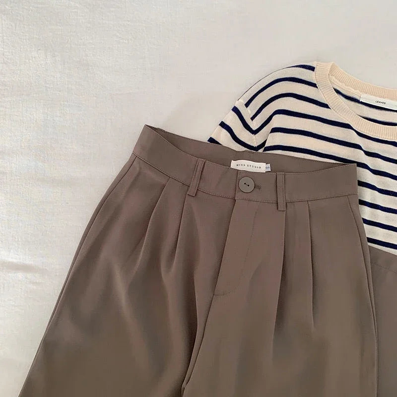 Women’s High-Waist Wide-Leg Suit Pants