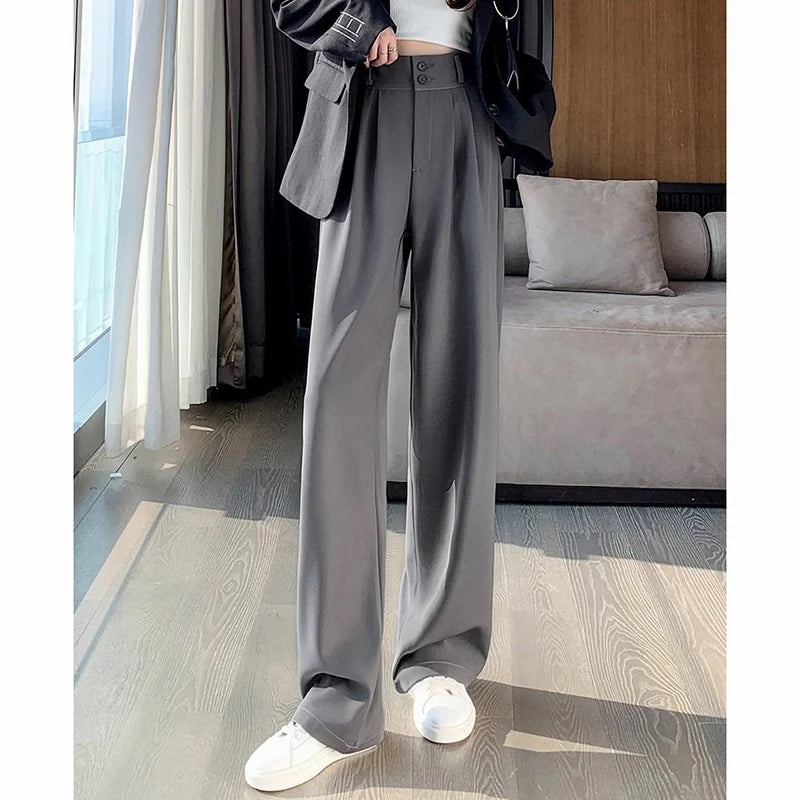 Women’s High-Waisted Straight-Leg Summer Trousers