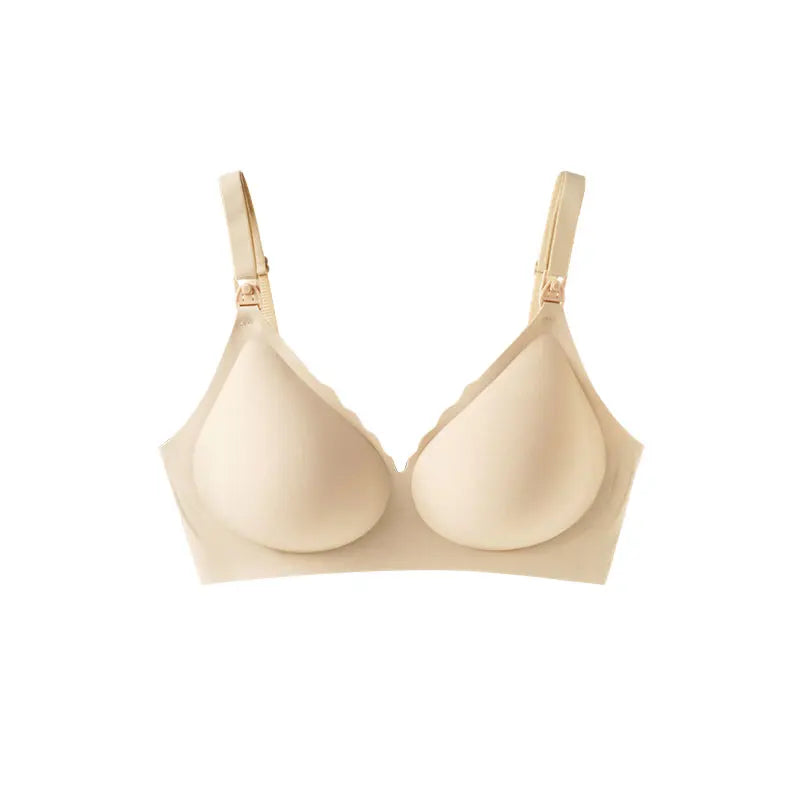 Seamless Wire-Free Breastfeeding Bra with Removable Pads