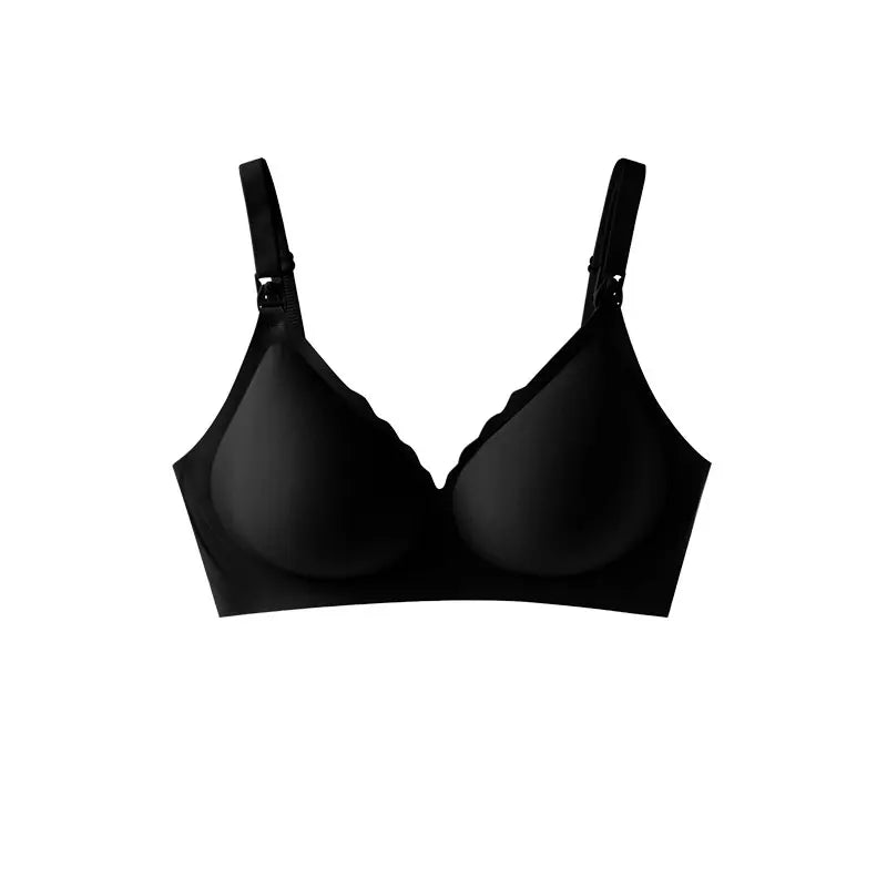 Seamless Wire-Free Breastfeeding Bra with Removable Pads