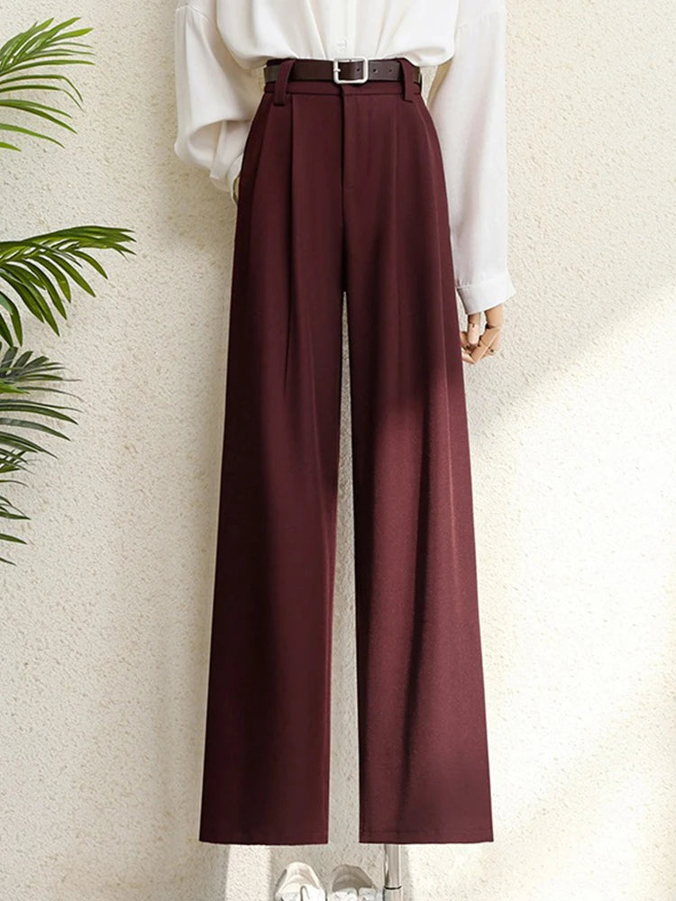 Women’s High-Waisted Pleated Wide-Leg Trousers