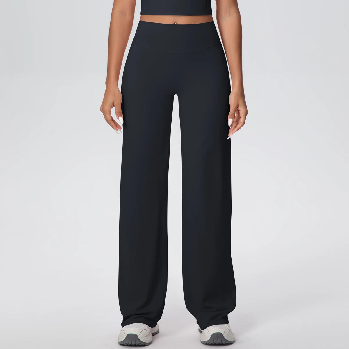 Woman Summer Breathable Wide Leg Yoga Pants Fitness Sports Running Cycling Solid Color Lifting Buttocks Gym Yoga Pants