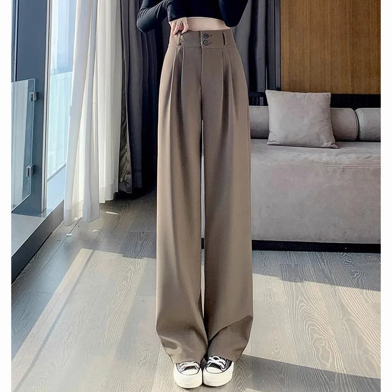 Women’s High-Waisted Straight-Leg Summer Trousers