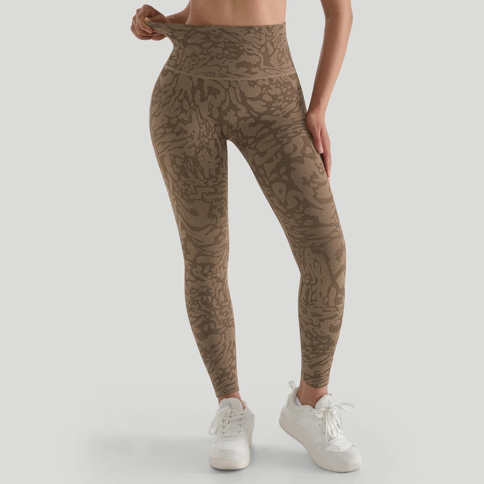 Yoga Pants For Women Coffee Leopard Gym Leggings Seamless High Waist Push Up Hip Lift Gym Tights Fitness Workout Leggins Female
