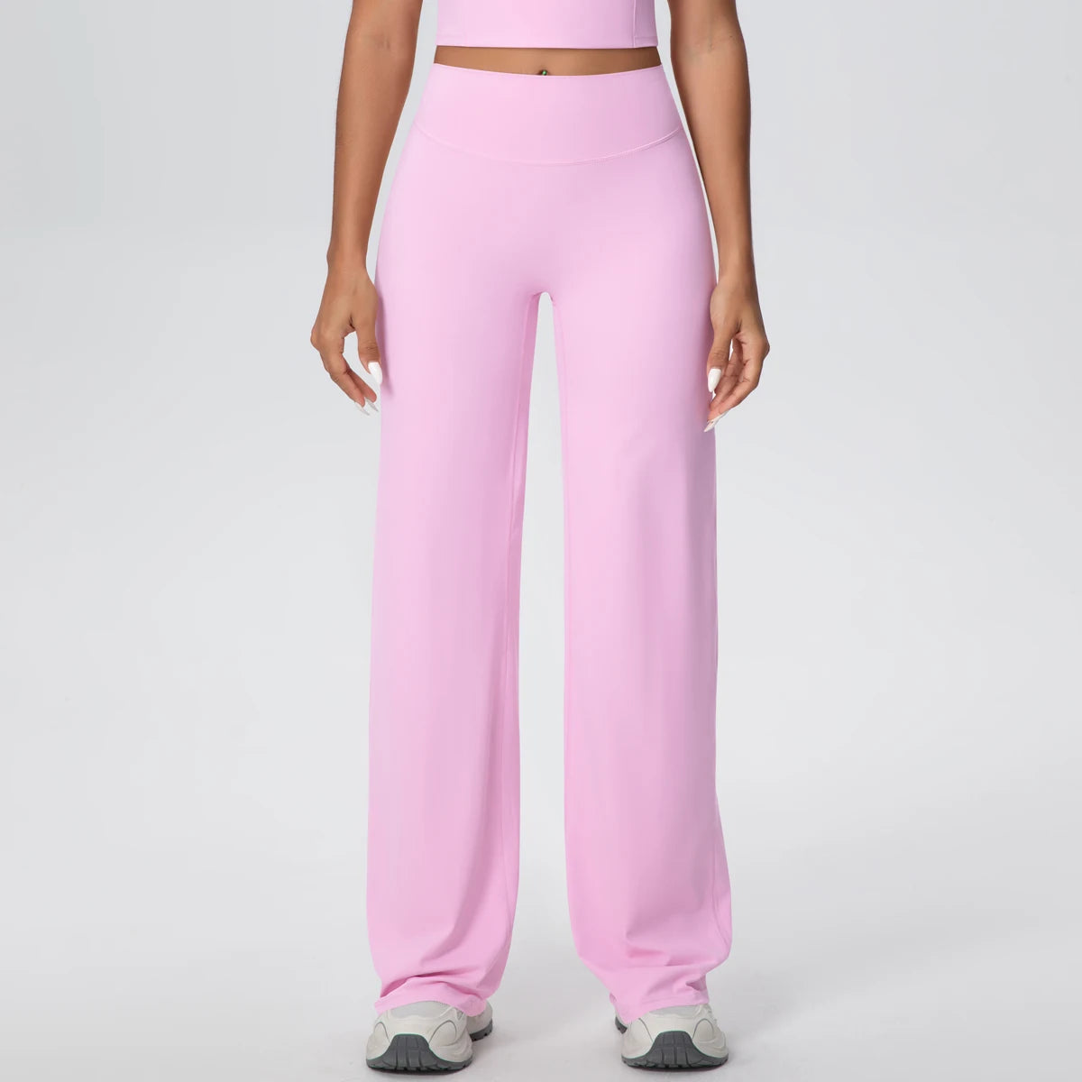 Woman Summer Breathable Wide Leg Yoga Pants Fitness Sports Running Cycling Solid Color Lifting Buttocks Gym Yoga Pants