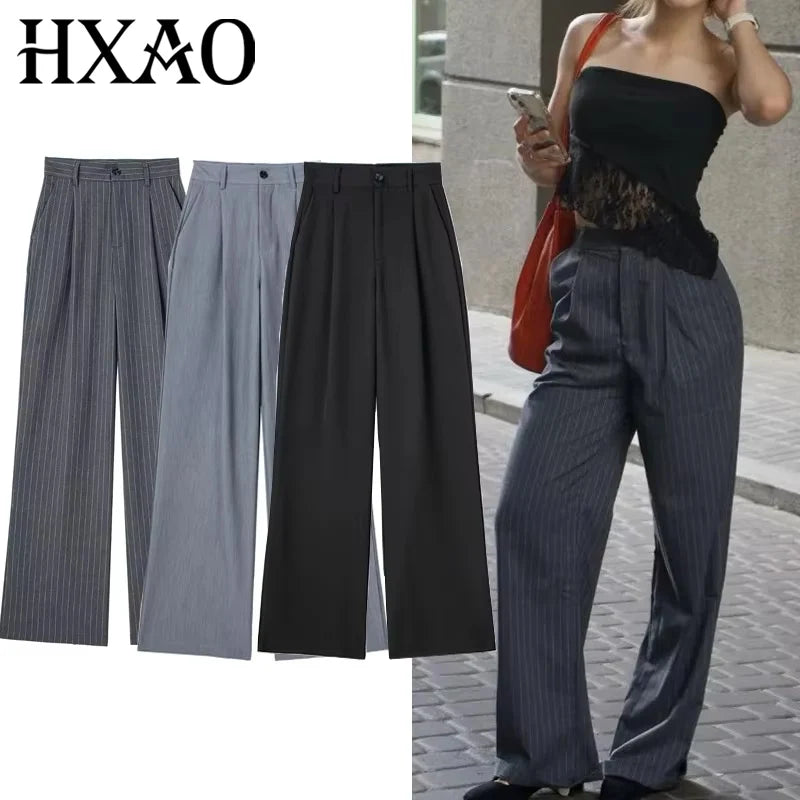 Women’s High-Waisted Wide-Leg Formal Trousers