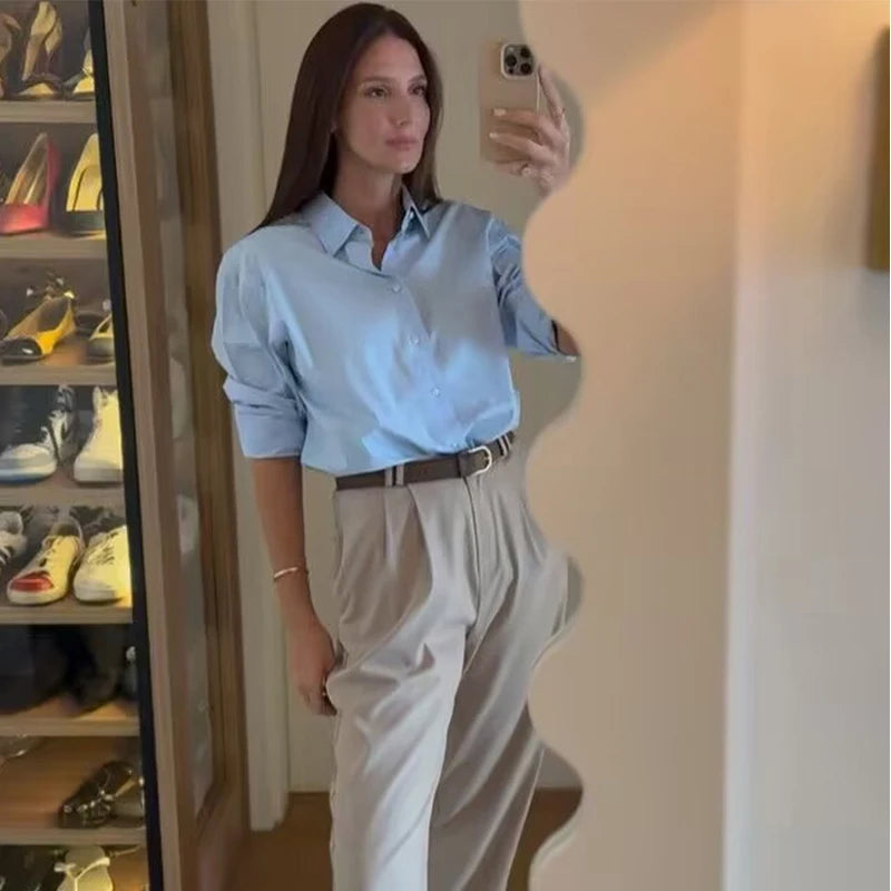 Women’s Striped Button-Up Shirt