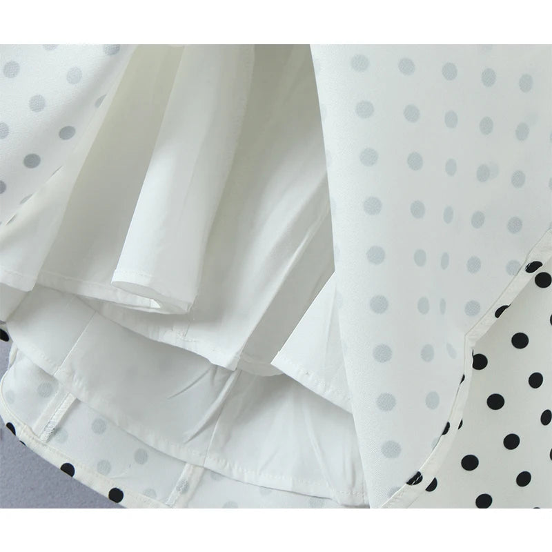 Women’s Retro Polka Dot Halter Mini Dress