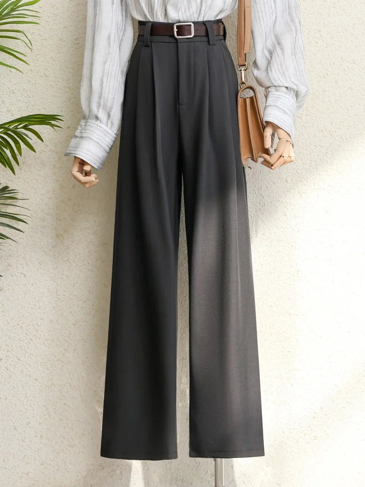 Women’s High-Waisted Pleated Wide-Leg Trousers
