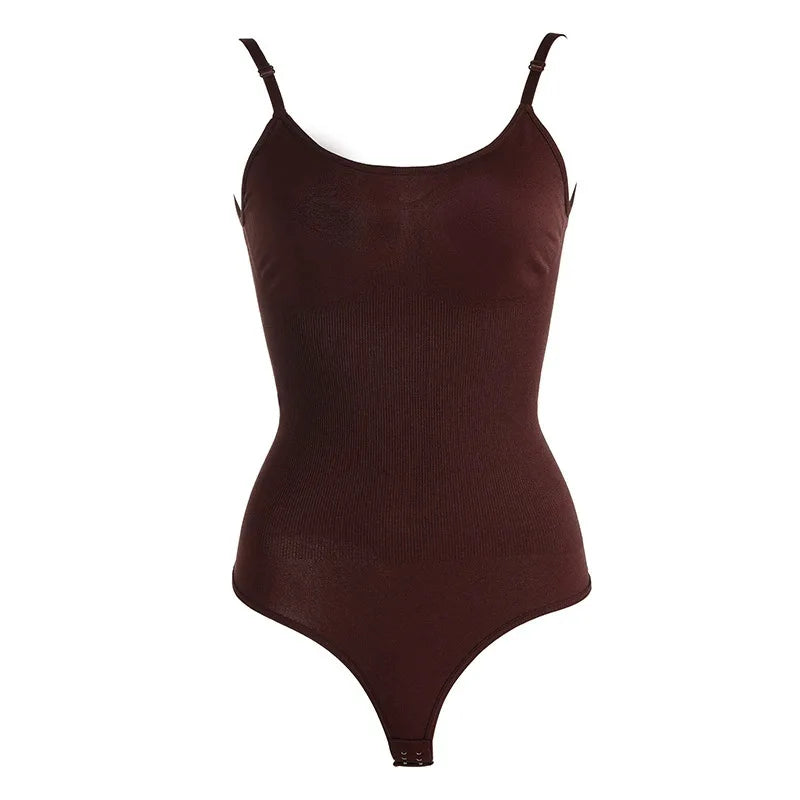 Female Seamless Shaping Bodysuit, Open Crotch Hip Lift Panties, High Waist Tummy Compression Corset, Sling Slim Body Shaper