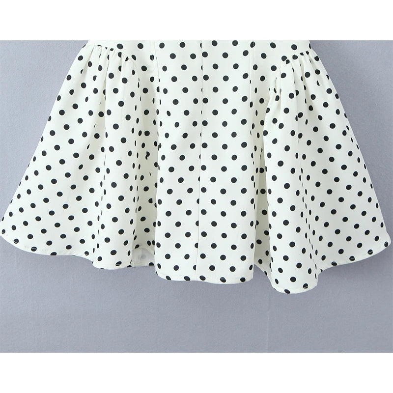 Women’s Retro Polka Dot Halter Mini Dress