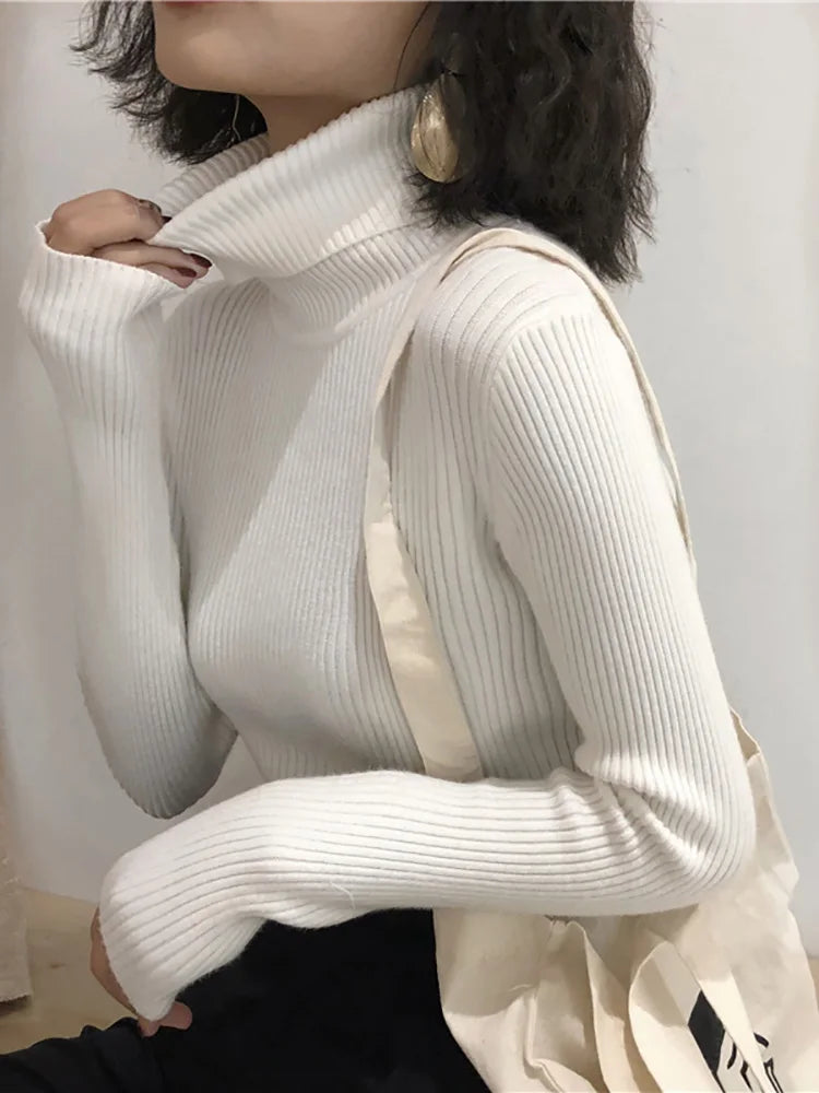 Women’s Turtleneck Slim Fit Knitted Pullover