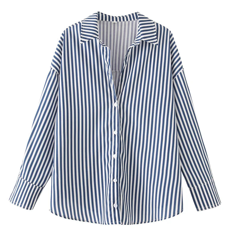 Women’s Striped Button-Up Shirt
