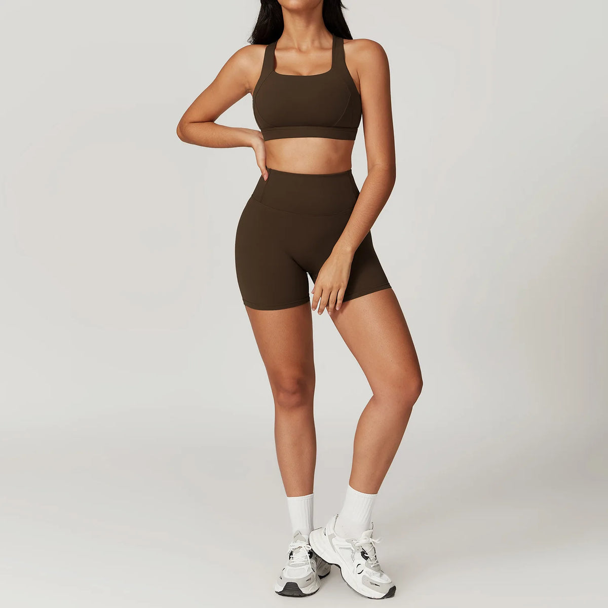 2-Piece Women’s High-Waist Leggings & Sports Bra Set
